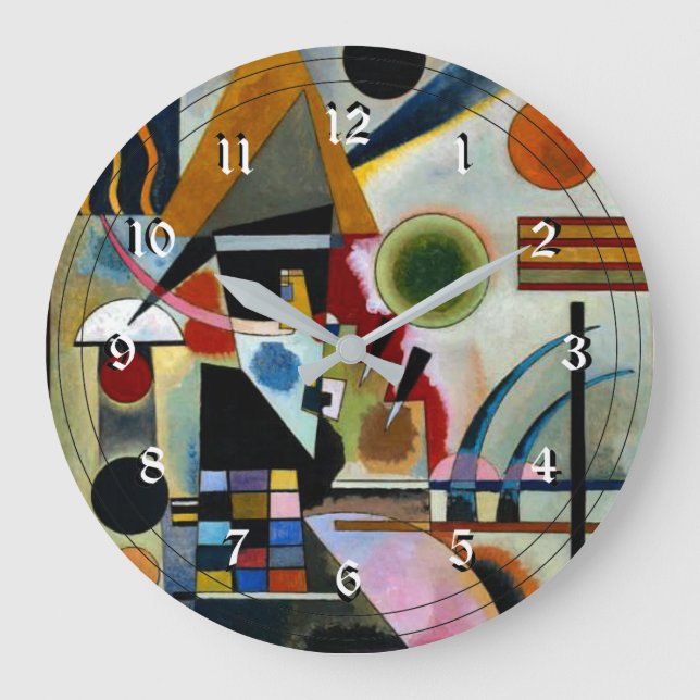Grande Horloge Ronde Kandinsky - Swinging, famous abstract painting (Recto)