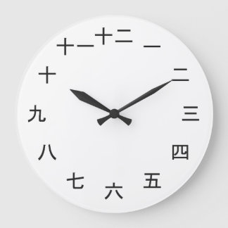 Grande Horloge Ronde Kanji Clock 1-12