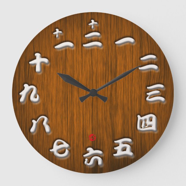 Grande Horloge Ronde Kanji woody sign board style (Recto)