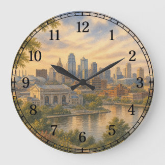 Grande Horloge Ronde Kansas Wall Clock — Heartland Landscape Design