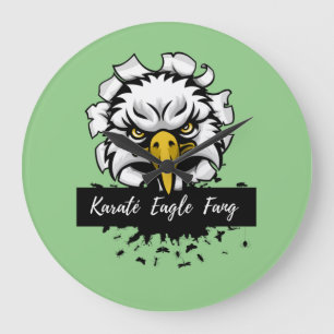 Grande Horloge Ronde Karaté Eagle Fang T-Shirt Ornement en céramique Je