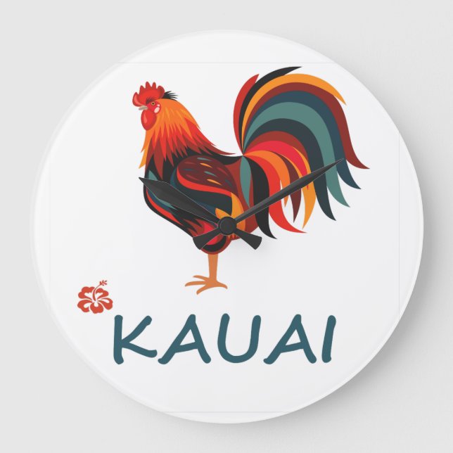 Grande Horloge Ronde Kauai Hawaiian Rooster (Recto)
