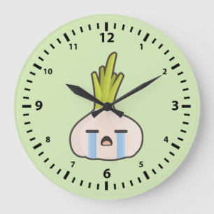Grande Horloge Ronde Kawaii Onion