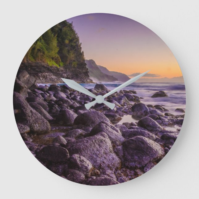 Grande Horloge Ronde Ke’e Beach at Sunrise, Kauai, Hawaii (Recto)