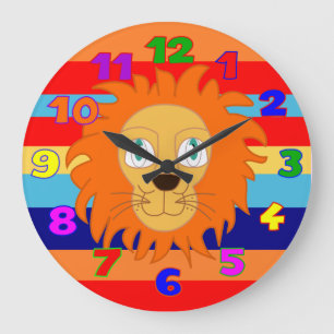 Grande Horloge Ronde kids wall clock,kids room, king of the house