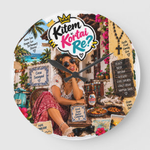 Grande Horloge Ronde Kitem Kortai Re? — Casa Susegad Pure ambiance Konk