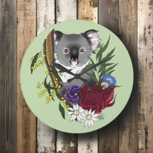 Grande Horloge Ronde Koala Bear