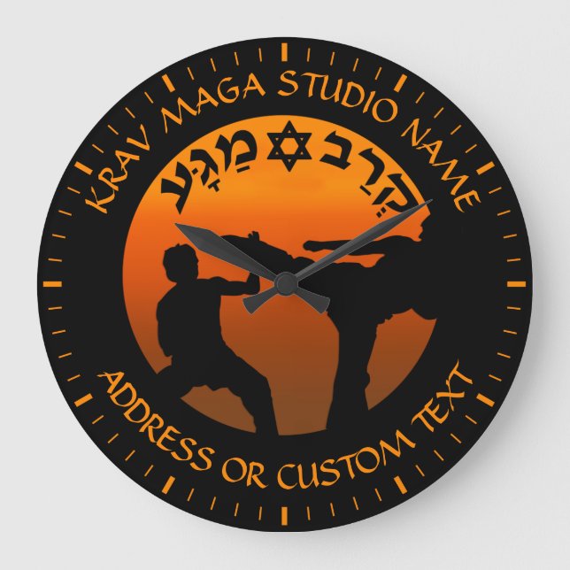 Grande Horloge Ronde Krav Maga Israel Combat System Studio (Recto)