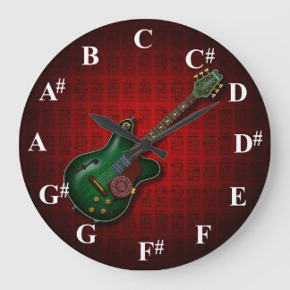 Grande Horloge Ronde KuuMa Guitar Clock