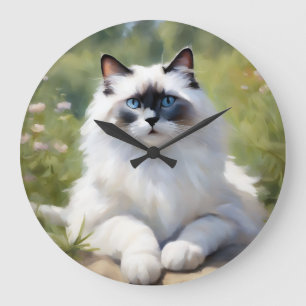 Grande Horloge Ronde La beauté impressionniste de Feline Ragdoll