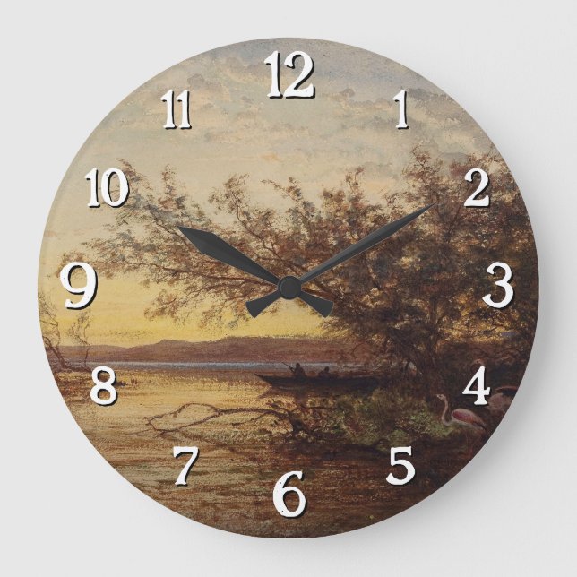 Grande Horloge Ronde La Camargue, Coucher De Soleil - Félix Ziem (Recto)