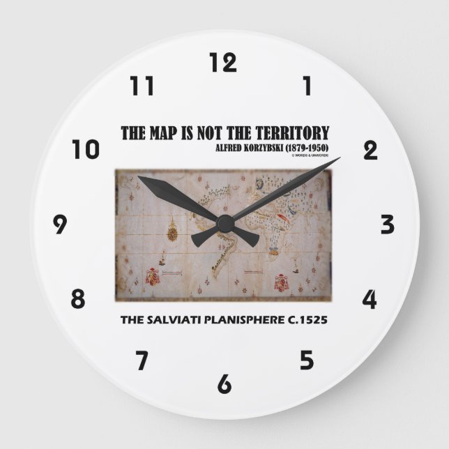 Grande Horloge Ronde La Carte N'Est Pas Le Territoire Salviati Planisph (Recto)