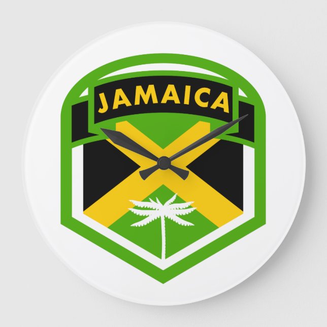 Grande Horloge Ronde La crête du drapeau jamaïcain (Recto)