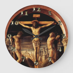Grande Horloge Ronde La Crucifixion de Jésus par Vincenzo Foppa - 1456