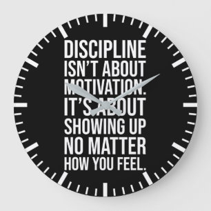 Grande Horloge Ronde La Discipline Est À Propos De Montrer, Gym, Hustle