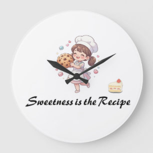 GRANDE HORLOGE RONDE LA DOUCEUR EST LA RECETTE MIGNON ANIME 