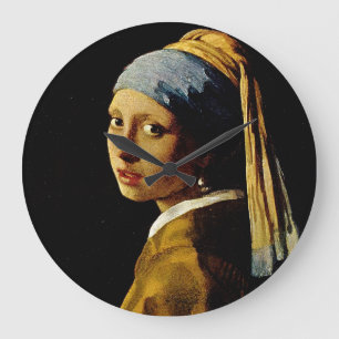Grande Horloge Ronde La fille avec un Turban / la fille avec l'oreille 