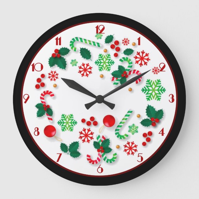 Grande Horloge Ronde La frontière noire, tout simplement Noël (Recto)
