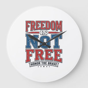 Grande Horloge Ronde La liberté n'est pas gratuite conception de chemis