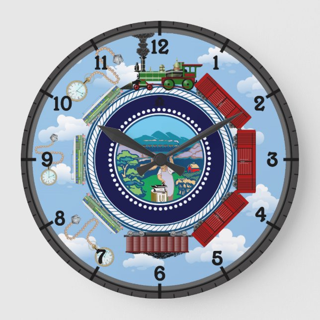 Grande Horloge Ronde La Locomotive Multi-Train (Recto)