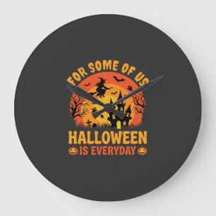 Grande Horloge Ronde La Maison Hantée De La Sorcière D'Halloween Est To