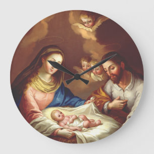 Grande Horloge Ronde La Nativité de Jésus-Christ