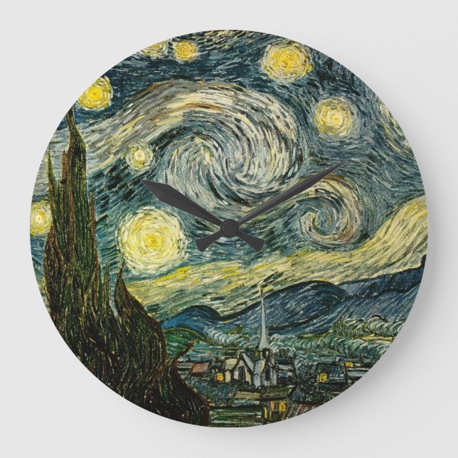 Grande Horloge Ronde La Nuit étoilée de Vincent van Gogh (1889) (Recto)