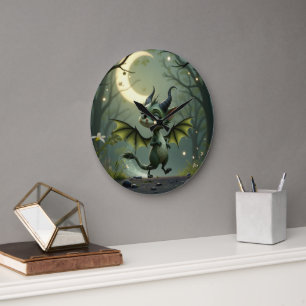 Grande Horloge Ronde Là où les rayons de lune dansent, un peu de malice
