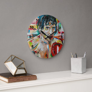 Grande Horloge Ronde La peinture The Boxer par Alfred Fox