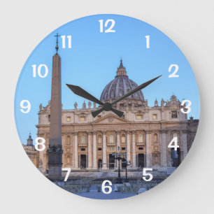 Grande Horloge Ronde La place Saint-Pierre au Vatican - Rome, Italie