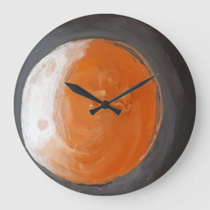 Grande Horloge Ronde La planète orange