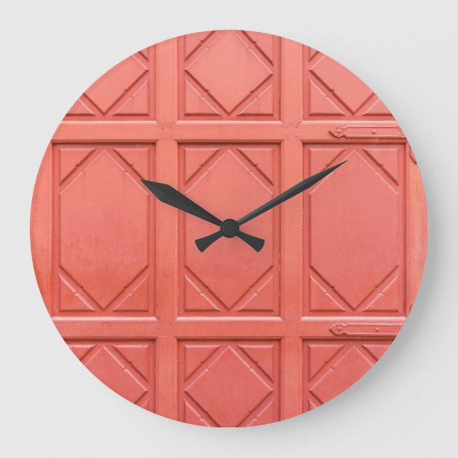 Grande Horloge Ronde La porte du temple thaïlandais : les motifs florau (Recto)