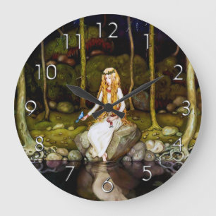 Grande Horloge Ronde La Princesse dans la forêt