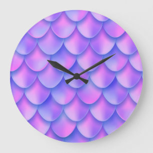 Grande Horloge Ronde La queue de sirène holographique, une texture de f