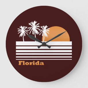Grande Horloge Ronde La rétro Floride