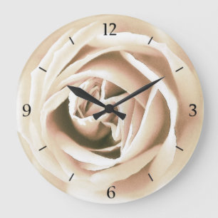 Grande Horloge Ronde La Rose blanche
