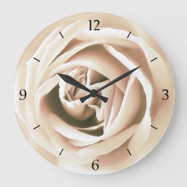 Grande Horloge Ronde La Rose blanche (Recto)