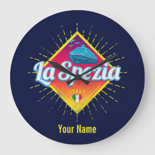 Grande Horloge Ronde La Spezia Liguria Italie Retro Cruise Ship Vintage