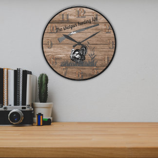 Grande Horloge Ronde La vie de la chasse à la dinde au fusil de chasse