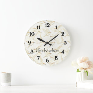 Grande Horloge Ronde La vie romantique n'est qu'un rêve d'oiseaux