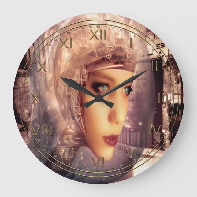Grande Horloge Ronde Laboratoire de sécurité Cyborg Babe (Recto)