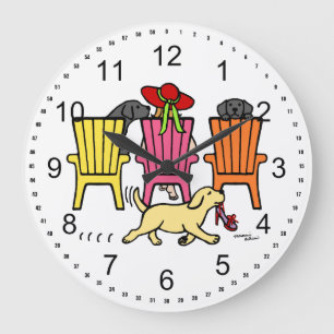 Grande Horloge Ronde Labrador Mom at Pool