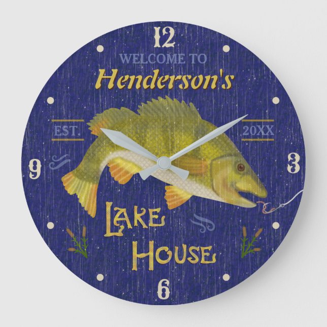 Grande Horloge Ronde Lac House Rustic Nom (Recto)