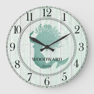 Grande Horloge Ronde Lac Mermaid Aqua Blue Beach