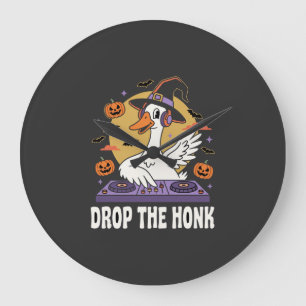Grande Horloge Ronde Lâchez Le Klaxon Halloween DJ Oie