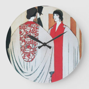 Grande Horloge Ronde LADY IN THE MIRROR Art Deco Fashion