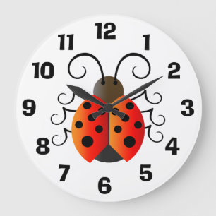 Grande Horloge Ronde Ladybug