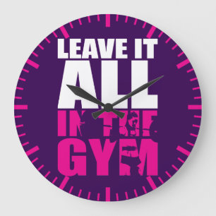 Grande Horloge Ronde Laissez Tout Dans La Salle De Sport - Exercice De