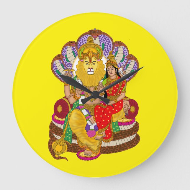 Grande Horloge Ronde Lakshmi Narasimha Wall Clock (Recto)
