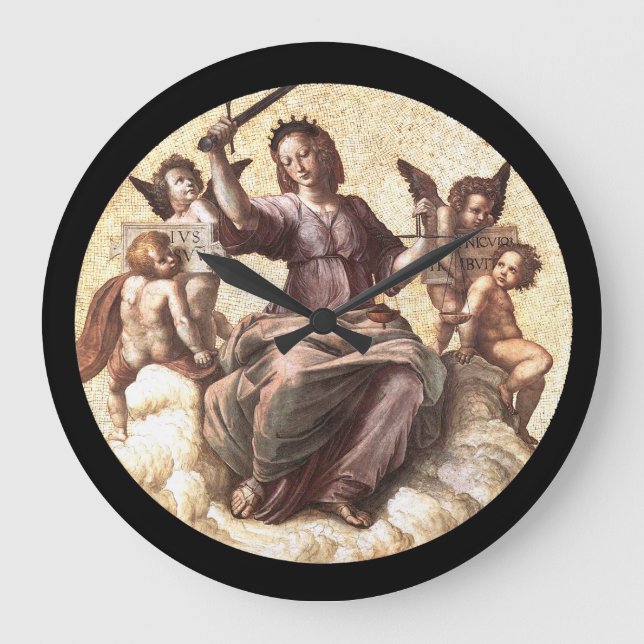 Grande Horloge Ronde L'Allégation de la JUSTICE Fresco par Raffaello Sa (Recto)
